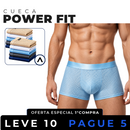 [Leve 10 e Pague 5] Cueca Boxer Masculina Power Fit Antiodor em Seda Gelada Sem Costura (Moderna e Confortável!)