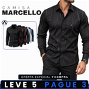 [LEVE 5 PAGUE 3] Camisa Masculina Marcello em Algodão e Poliéster (Visual de Respeito!)