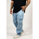 Calça Cargo Larga Bolso Lateral Skatista Streetwear Masculina Jeans