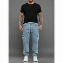 Calça Cargo Larga Bolso Lateral Skatista Streetwear Masculina Jeans